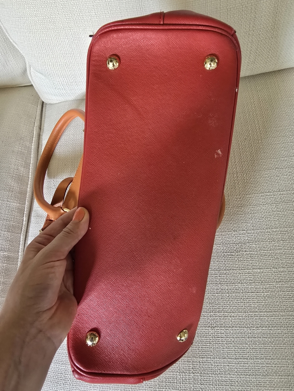 Prada bicolor saffiano leather tote bag w crossbody strap - Picture 8 of 16
